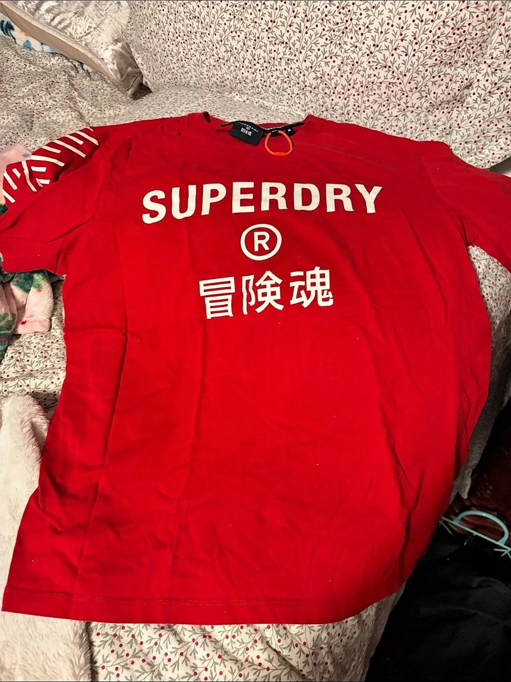 Superdry Code Graphic T-Shirt Red Size Medium